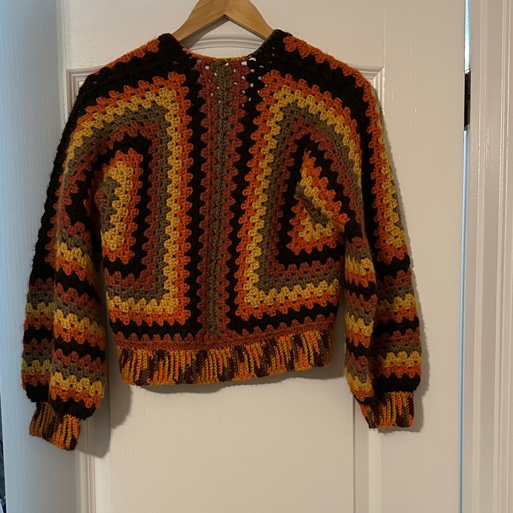 Autumn Hues Chevron Knit Cardigan - Picture 2 of 2